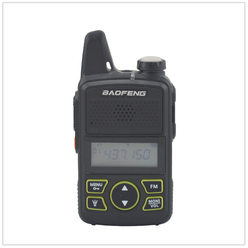 Baofeng-UHF Walkie Talkie, UHF 400-470MHz, 20CH, 1W, Mini bolso, rádio em dois sentidos, rádio FM Ham com fone de ouvido