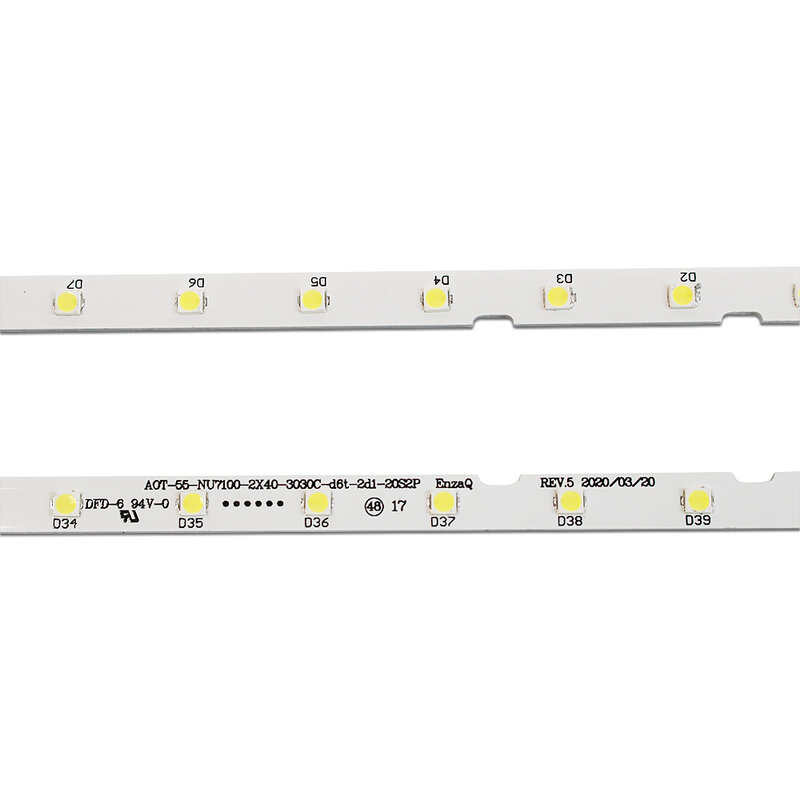 Strip lampu latar LED 10 buah/lot, untuk Samusng 55NU7100 Strip BN61-15485A BN96-45913A