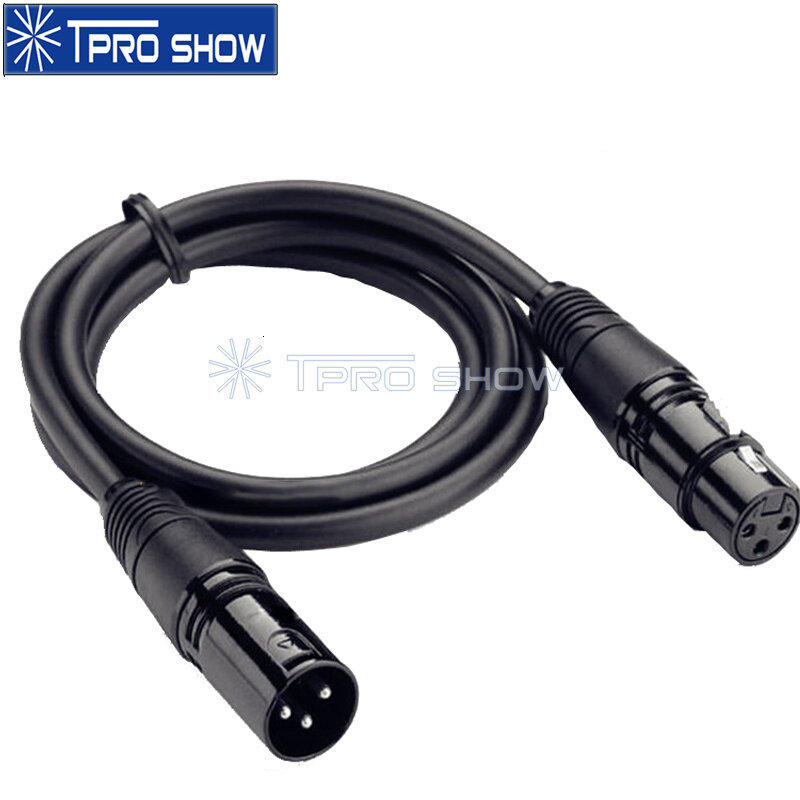 1meter XLR Dmx 512 Cable 3Pin Connector Dmx Signal Line For Wireless DJ Controller Disco Laser Light Moving Head LED Fog Machine