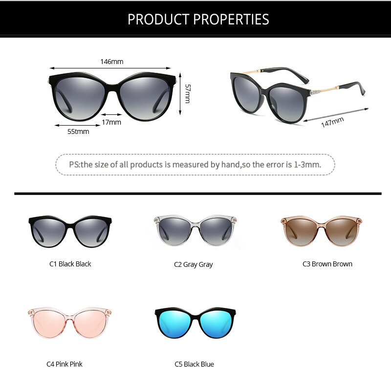 Pro Acme 2020, фирменный дизайн, Ретро стиль, кошачий глаз, поляризационные солнцезащитные очки для женщин, зеркальные линзы, женские солнцезащит...