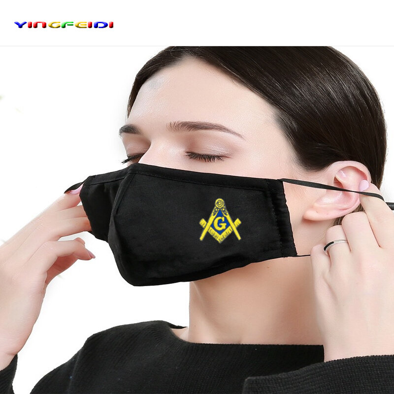 Хлопковая Пыленепроницаемая, с вышивкой чистого цвета, защита от запотевания, модная черная велосипедная маска