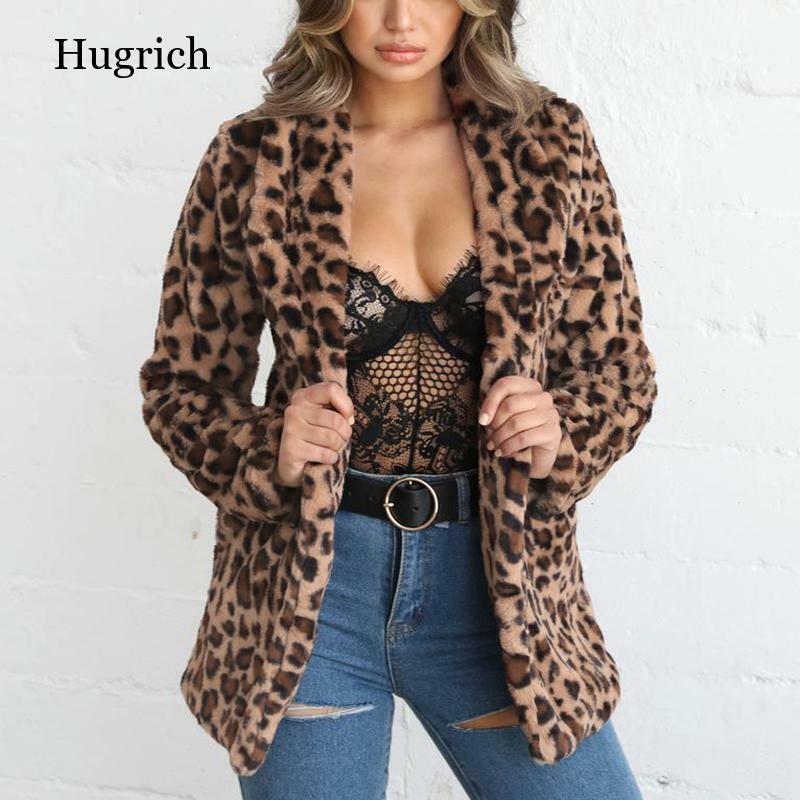 Giacca da donna in pelliccia sintetica cappotto moda leopardo stampato scialle Shaggy scollo cappotti a maniche lunghe elegante autunno inverno capispalla calda