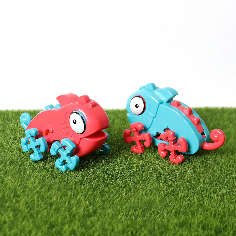 Diy Elektrische Grappig Kameleon Robot Model Kit, Stem Creatieve Dieren Onderwijskunde Speelgoed Voor Kids 6 +