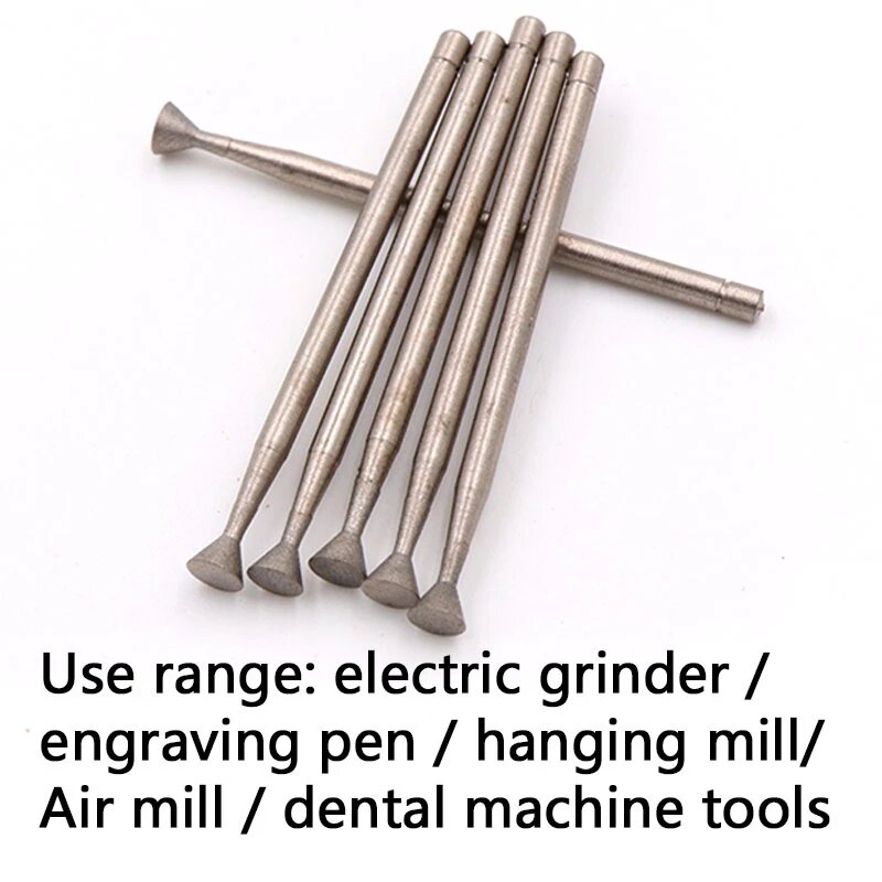 5pcs 1200 Grit Electroplated Diamond Grinding Head Grind Burrs Drill Bits For Stone Jade DIY Rotary Tool Accessories C3 Needle