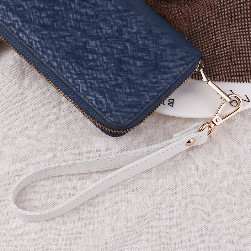 1 echtem Leder Tasche Griff Armband Hände-Freies Geldbörse Brieftasche Strap Abnehmbare Handgelenk Gurt für Griff Tasche Clutch Bag zubehör