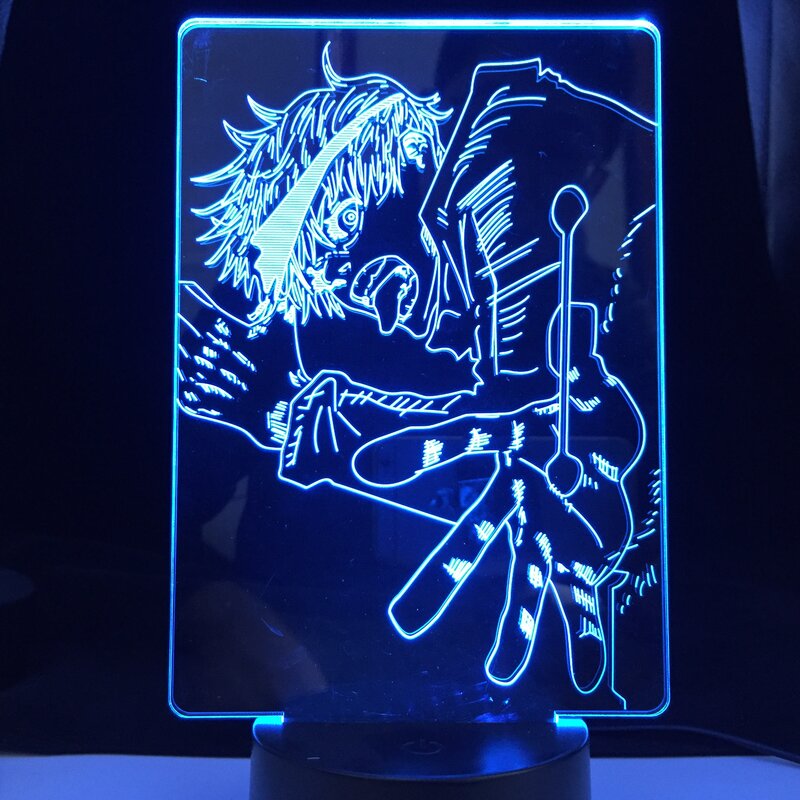 Luz de noche Led Satoru Gojo Jujutsu Kaisen para regalo de cumpleaños, lámpara de Anime Jujutsu Kaisen, lámpara Satoru Gojo, envío directo