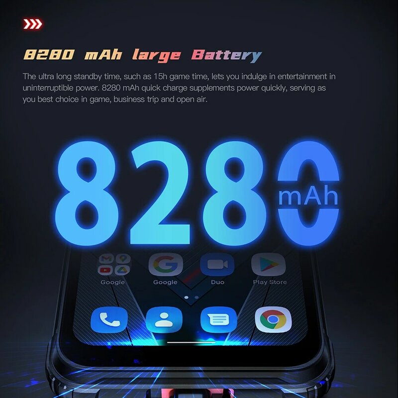 HOTWAV-Cyber 7 5G Smartphone Robusto, 6.3 Tela FHD Polegadas, 8GB RAM, 128GB ROM, Bateria 8280mAh, Câmera Principal de 48MP, Telefone NFC, 2021