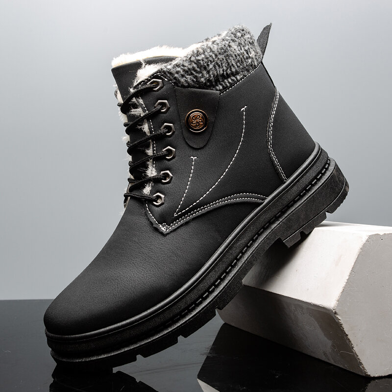 Snow boots high boots  safety shoes boots sneakers men causal shoes high top sneakers men shoes lightweightmens boots