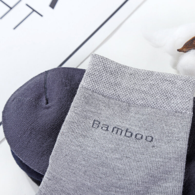 High Quality Bamboo Fiber Men Socks New Casual Business Anti-Bacterial Deodorant Breatheable Long Socks Man Size 38-45