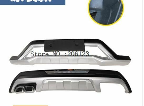Carro styling2015-2018 para hyundai tucson abs frente amortecedor traseiro protetor placa skid covertraseiro protetor protetor protetor de patim placa