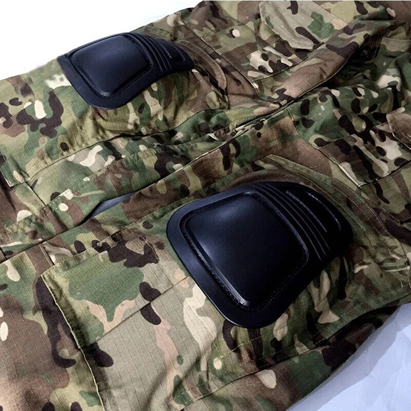 Militar tático g2 g3 sapo terno joelheiras & cotovelo apoio paintball airsoft joelheira interpolada joelho protetor conjunto