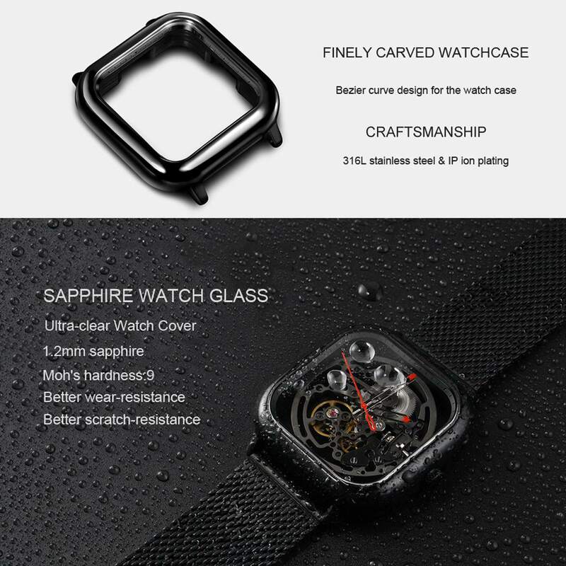CIGA Design CIGA Watch Automatic Hollowing Mechanical Watch Fashion Watch Male Square Mechanical Watch