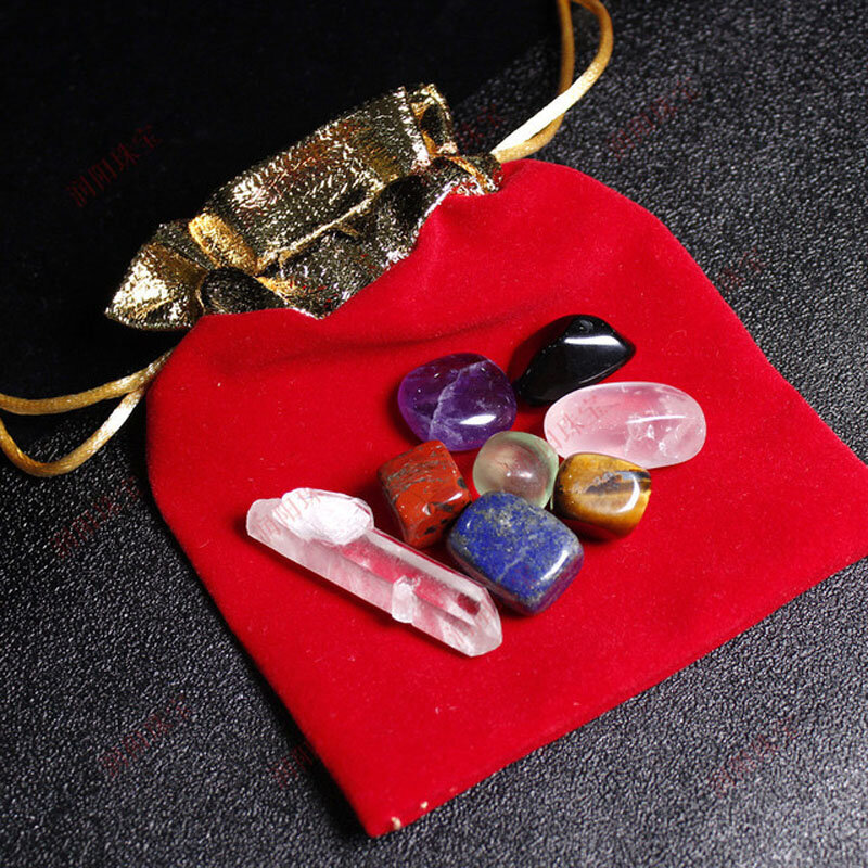 Pedra áspera de chakela natural, conjunto com 7 cores, pedra energy, yoga, decoração para casa, presente de aniversário de menina
