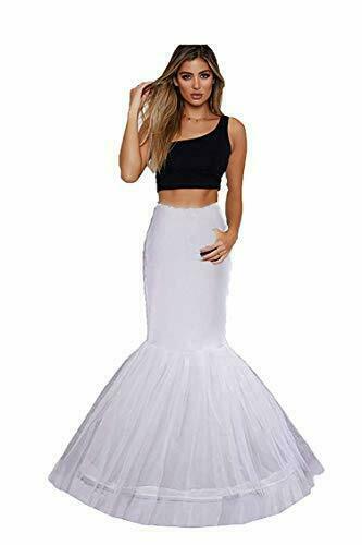 Simple Design White 1 Hoop Fishtail Mermaid Skirt Wedding Dress Crinoline Petticoat