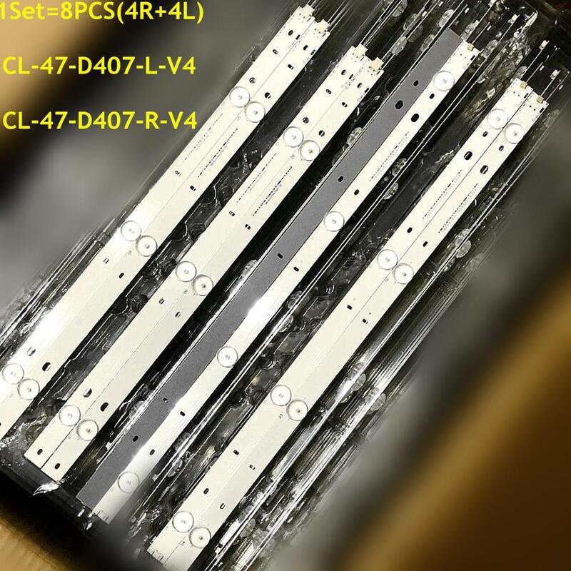 Bande de rétroéclairage LED CL-47-D407-R-V4 CL-47-D407-L-V4 pour 47PFL3188 47PFL3198H 47PFL5708/F7 47PFG4109/78 TPT470H1-DUJFFE