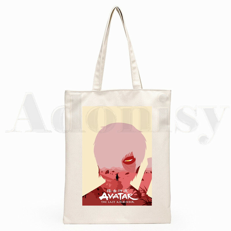 Avatar The Last Airbender Aang Appa аниме крутая Новая Художественная Холщовая Сумка, сумки для покупок с простым принтом, Повседневная сумка для девочек