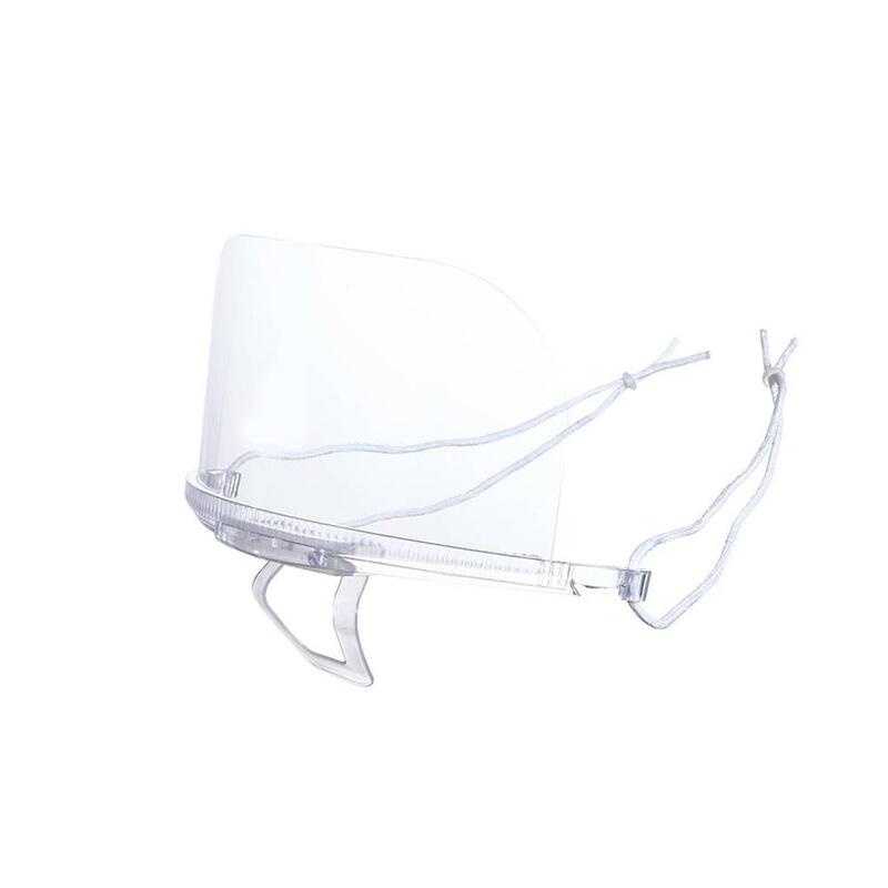 Máscara anti-embaçamento transparente reutilizável, tampa de plástico antisaliva para boca, proteção para a boca com 10 peças