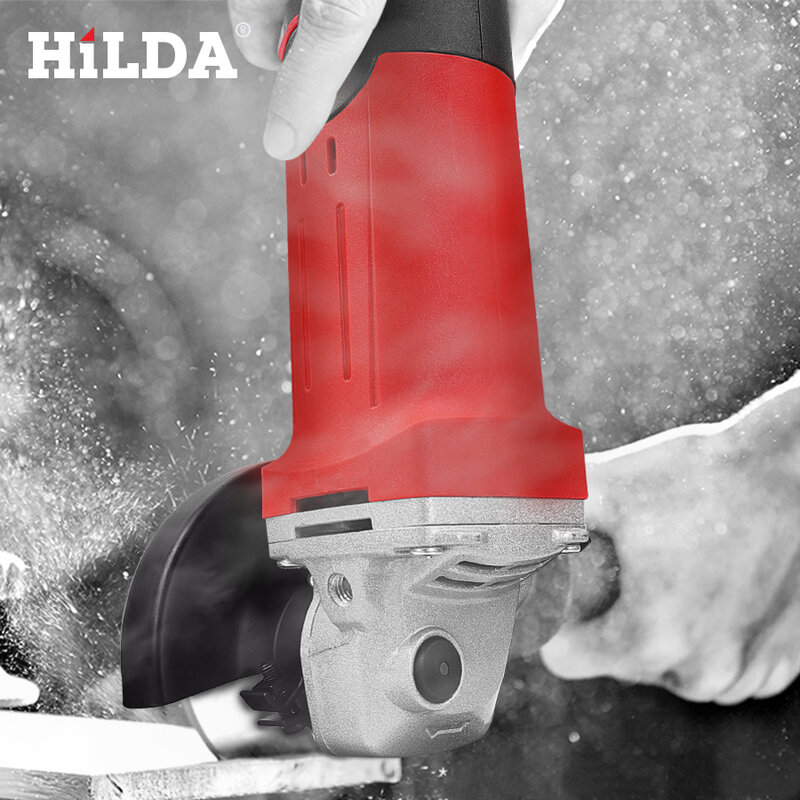 Hilda 1100w angle grinder máquina de moer elétrica ferramenta elétrica moagem moagem corte metal