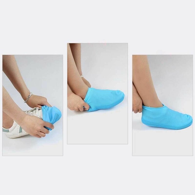 Outdoor Waterproof Silicone Shoe Cover Recyclable Boot Cover Protector For Rainy Lightweight Non-slip Reusable Camping Hiking