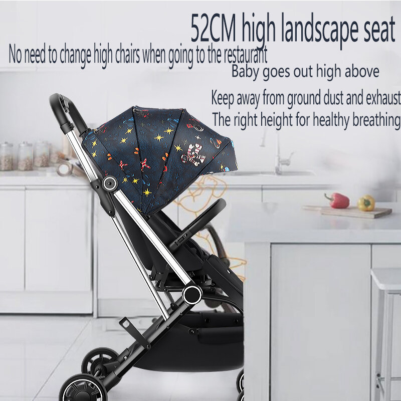 2021 novo carrinho de bebê alta paisagem carrinhos reclináveis carrinho de bebê dobrável babys bassinet puchair recém-nascido