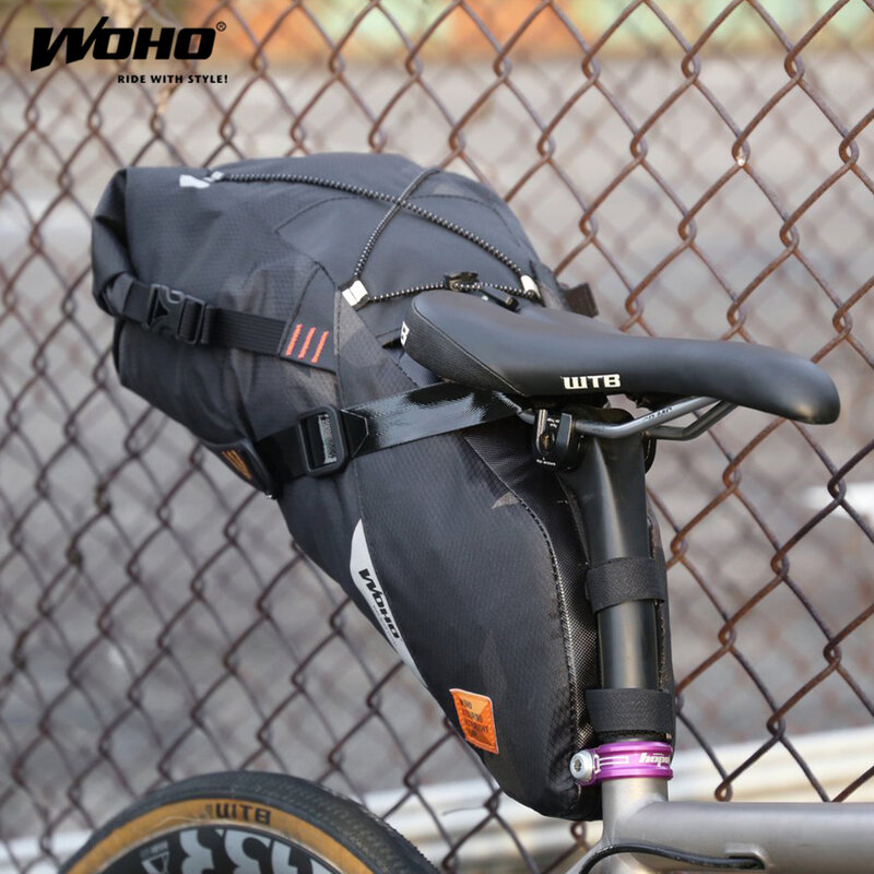 WOHO-حقيبة سرج خفيفة الوزن "XTOURING" ، جافة S / M ، لركوب الدراجات على الطرق والجبل