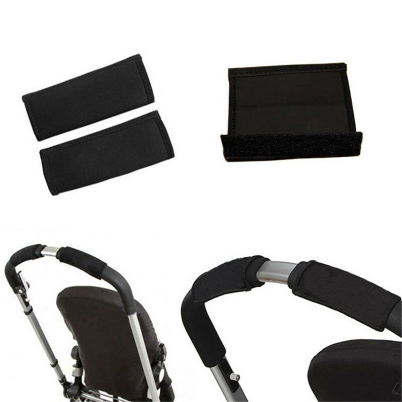 2pcs Baby Pram Handle Cover Pushchair Stroller Armrest Case Protective Cover Sleeve Baby Car Protector Cart Stroller Accessories