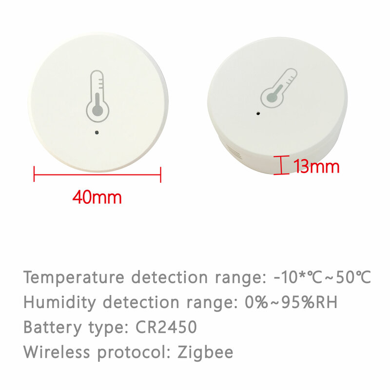 Tuya ZigBee-Sensor de Temperatura e Umidade em Tempo Real, Trabalhe com Alexa, Google Home, Smart Life, Tuya Smart App Control