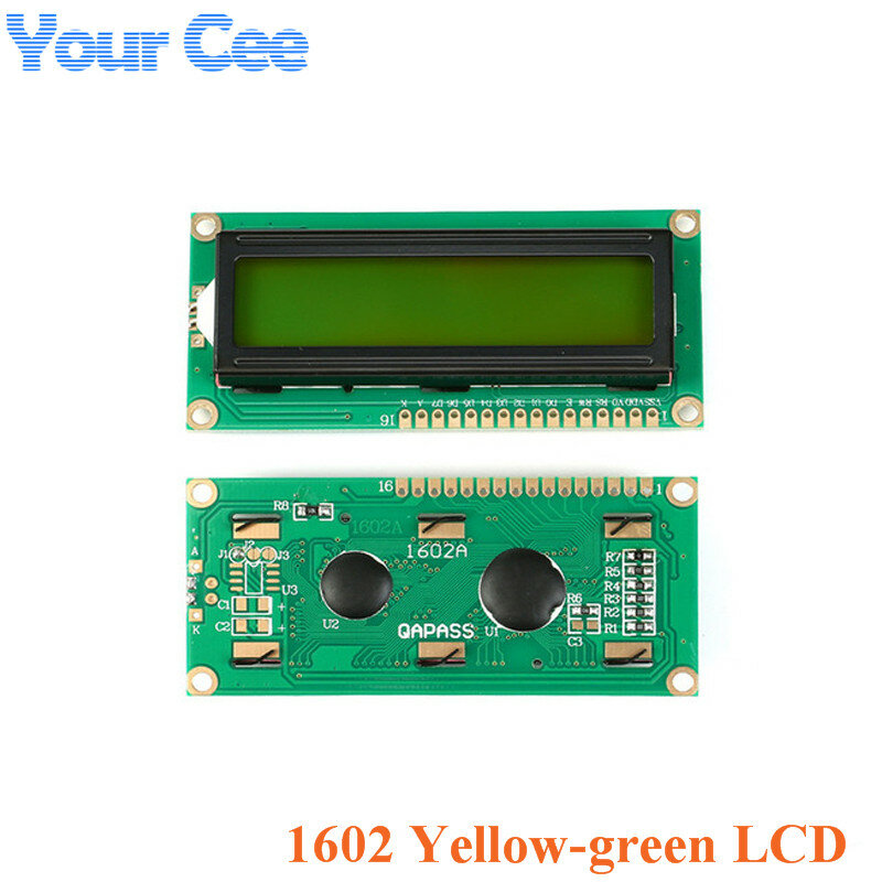 1602 Blauw Geel-Groen Scherm Iic/I2c Lcd Module Lcd1602 5V Adapter Plaat 1602a Display Voor Arduino