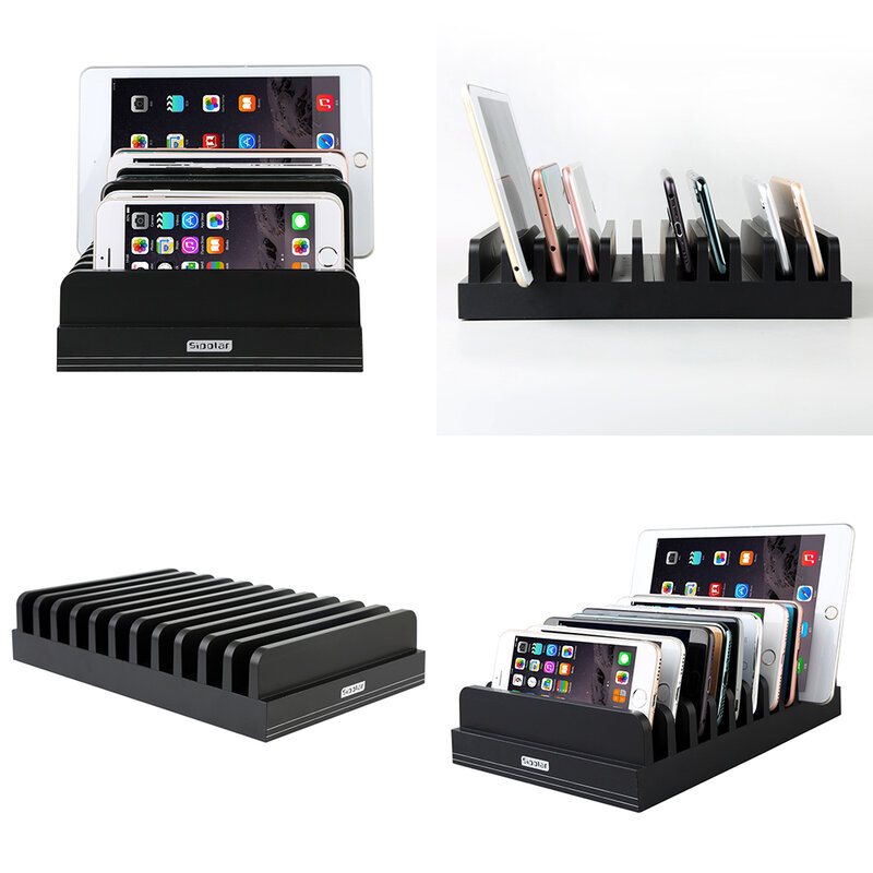 Sipolar-Station de charge multifonction, support d'épissure S6, boîte de rangement pour iPhone 5 6S 7 Plus iPad tablettes discrétionnaires