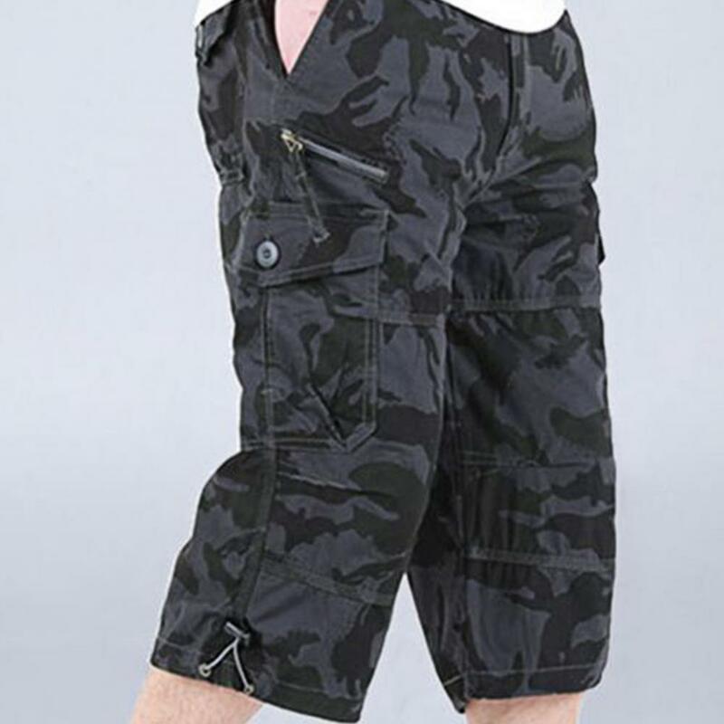 Lange Länge Cargo-Shorts Männer Sommer lässig Baumwolle Multi-Taschen heiße Reithose kurze Hose Camouflage Shorts 3xl