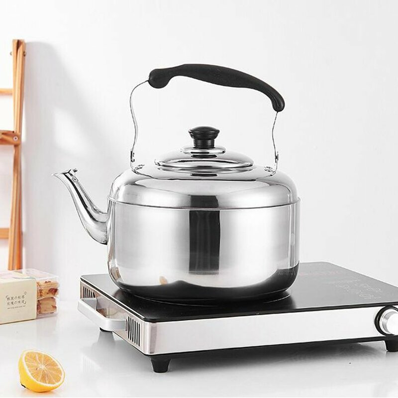 Stainless Steel Kettle Kettle Thick Sound Large Capacity Kettle Induction Cooker Gas Stove Gas Kettle 4L5L6L Camping Kitchen