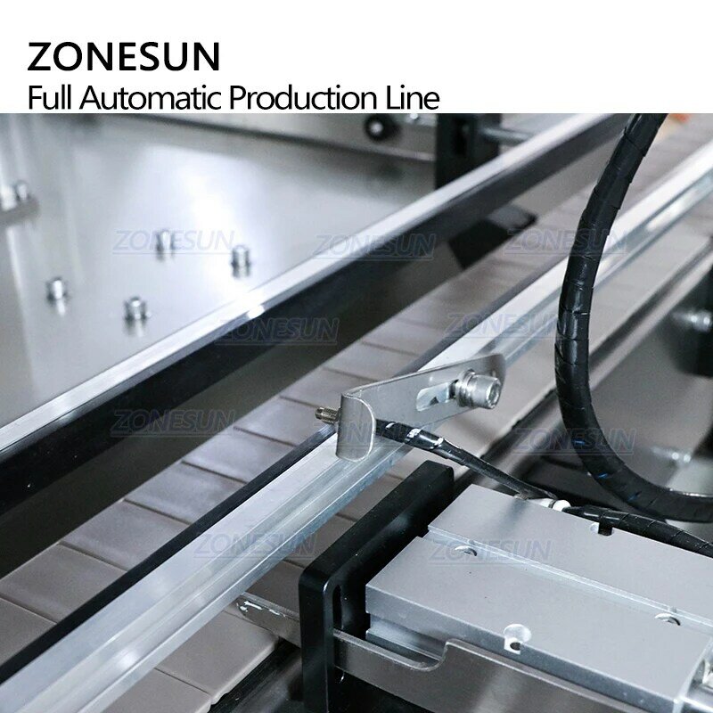 ZONESUN อัตโนมัติเต็มรูปแบบป้องกันการระเบิดสายการผลิต Inflammable แอลกอฮอล์วาง Servo Capping เครื่องติดฉลาก