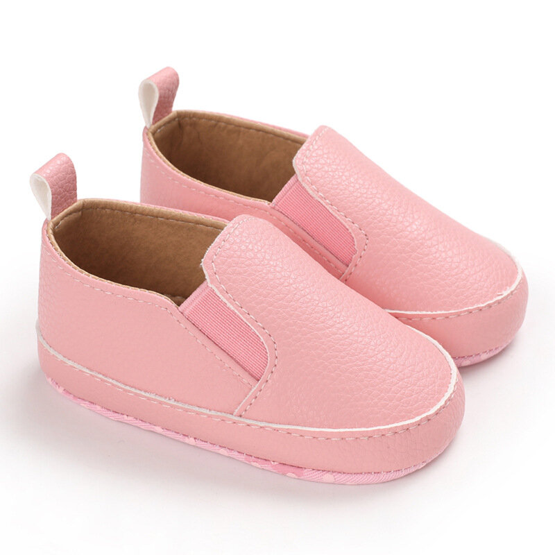 Sepatu Bayi Baru Sepatu Bayi Laki-laki Perempuan Anak Perempuan Baru Lahir Sol Lembut Kulit PU Sepatu Balita Kasual 0-18 Bulan Sepatu Mokasin untuk Pejalan Kaki Pertama