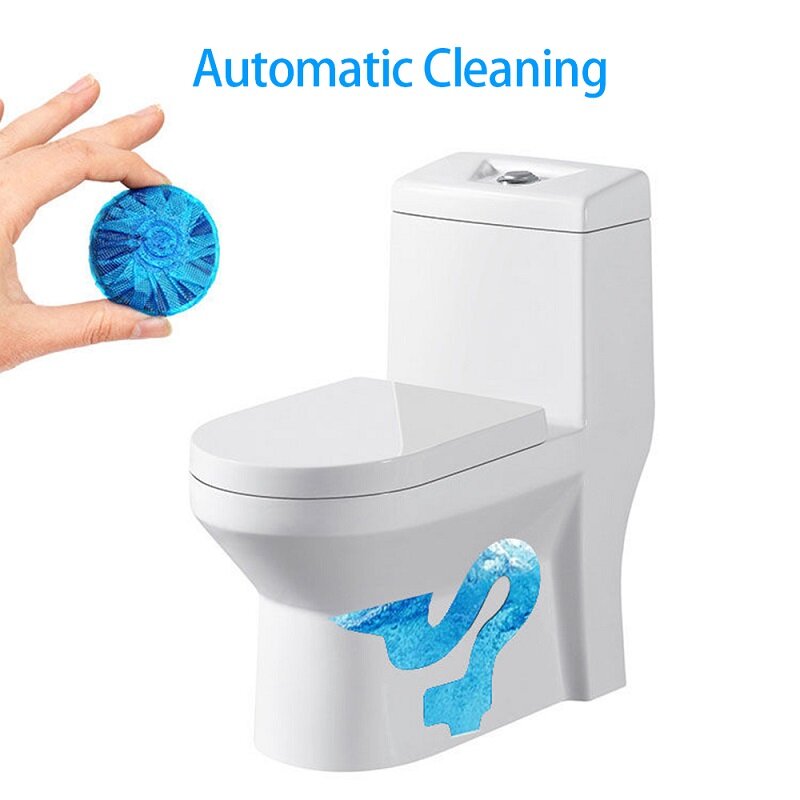 10Pcs/Pack Toilet Automatic Cleaning Blue Bubble Home Bathroom Deodorizer Block Household Restroom Fragrance Supplies 2019NEW