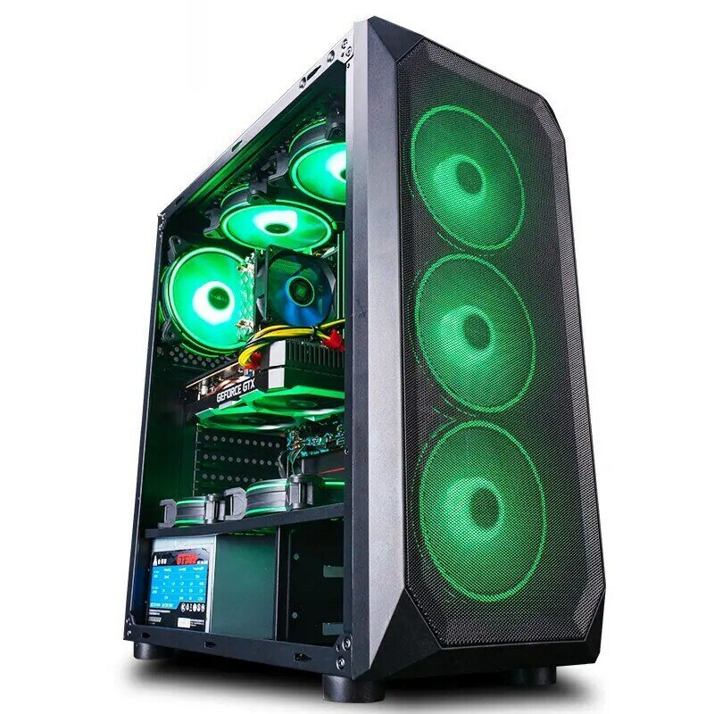 Hot selling OEM ODM personal desktop computer E5-2660 LED 16GB HDD SSD GTX 1060 6GB system unit gaming pc