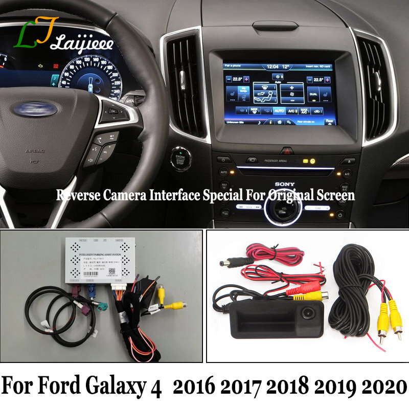 フォードギャラクシーのため4 vi 2016 2017 2018 2019 2020元の画面インストールリアビューバックアップカメラインタフェース不要コーディング