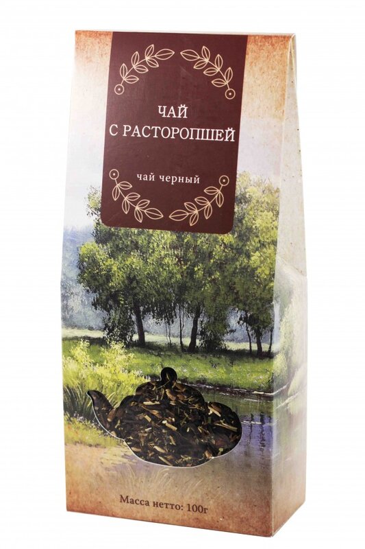 Чай غوتنبرغ чёрный "С расторопшей" ، уп. 100 г