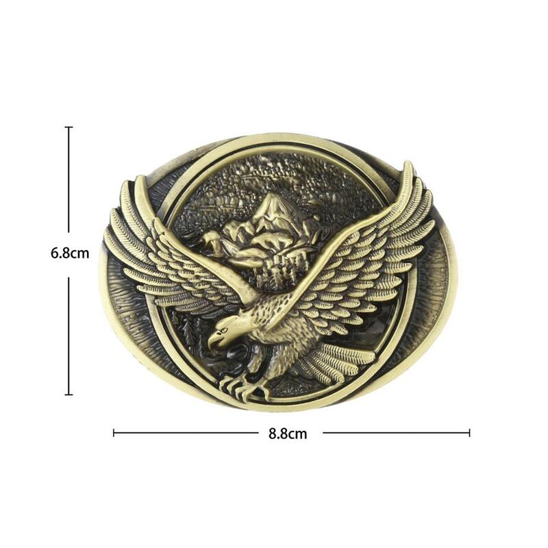 Fashionable Eagle Belt Buckle Men's Western Jeans with accessories for 4CM wide belt