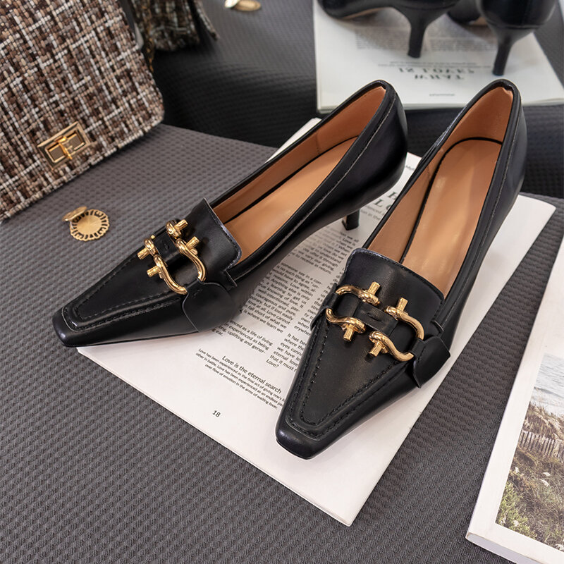 Весенние туфли-лодочки; женская обувь на среднем каблуке в стиле ретро; женские вечерние туфли; Модные слипоны; sapato feminino; scarpe donna Zapatos De Mujer