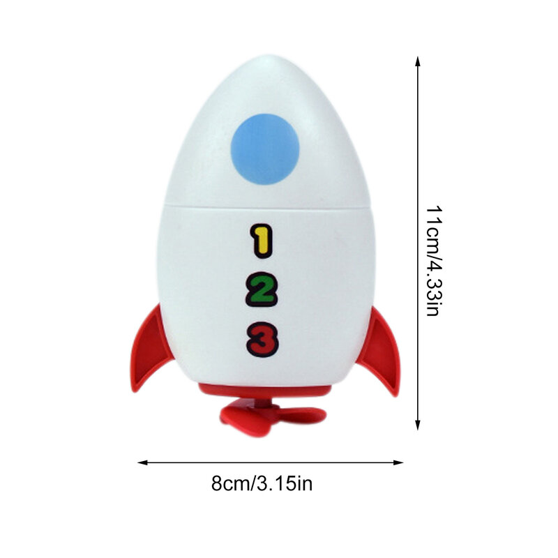 Juguete de baño para bebé Cohete propulsado por cuerda Juegos acuáticos para niños Juguete de cohete animado para el baño Juegos de agua en el baño