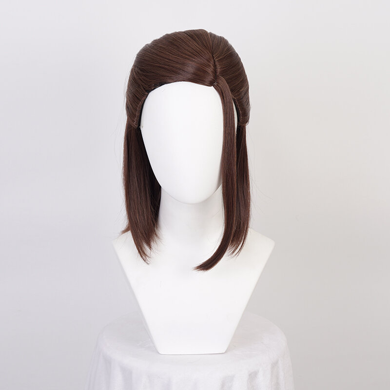 Game The Last of Us Ellie Cosplay Wig Brown Short Cosplay Wigs Heat Resistant Synthetic Hair + wig cap