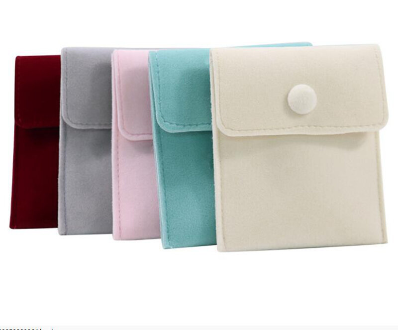 쥬얼리 파우치 포장 가방, 부드러운 벨벳 선물 팔찌 목걸이 귀걸이 반지 보관, 맞춤형 로고, 1 개