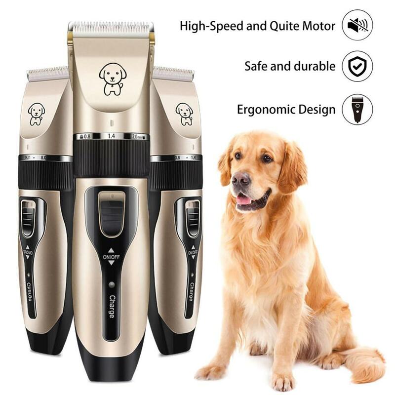 Rechargeable Pet Dog Hair Trimmer Animal Grooming Clippers Cat Cutter Machine Shaver Electric Scissor Remover Haircut Machine
