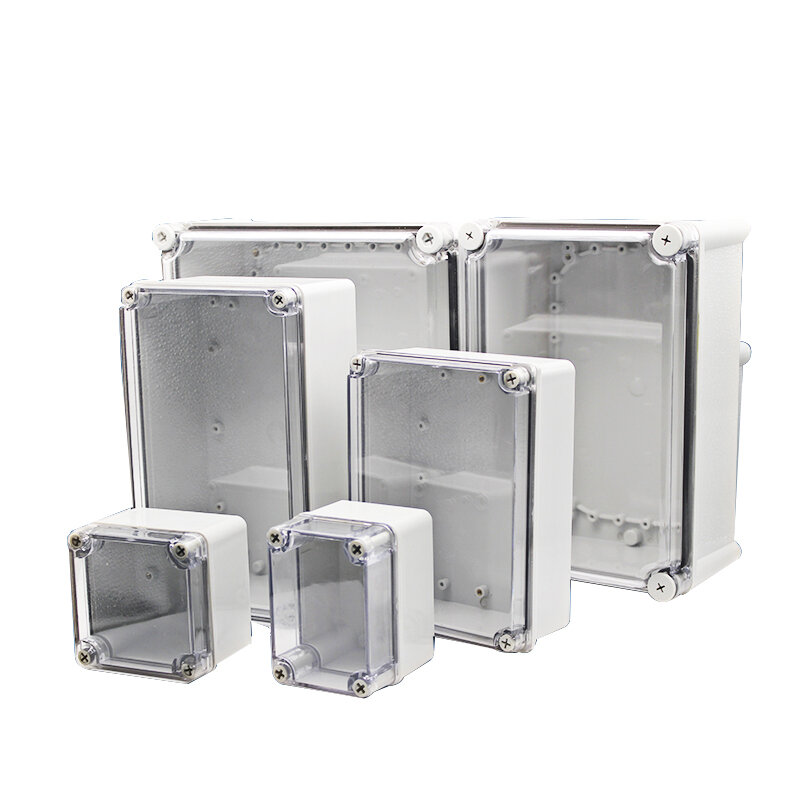 Caja de conexiones eléctricas impermeable para exteriores, carcasa de plástico ABS, caja de distribución, Serie AG, IP67