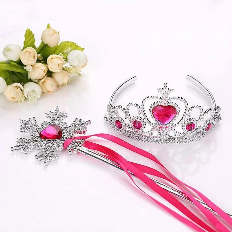Baru Aksesoris Rambut Mahkota Putri Mahkota Pengantin Kristal Berlian Tiara Pita Rambut untuk Bando Pesta Anak-anak