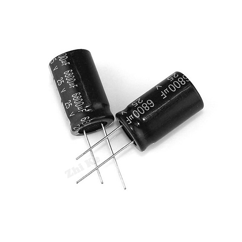 Condensador electrolítico, 25v6800uf, 6800uf25v, 16x30, 25v, 6800uf, 16x30, 1 unidad