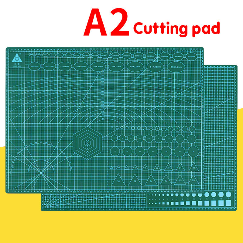 1 pces 60*45cm a2 placa de corte grade linha auto-cura placa de corte ofício cartão multi-cor dupla face desktop almofada de corte esteira
