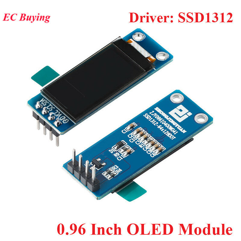 0,96-дюймовый OLED-модуль 0,96-дюймовый экран 12864 Белый 128X64 OLED ЖК-светодиодный дисплей Модуль IIC SPI Интерфейс SSD1312 для Arduino