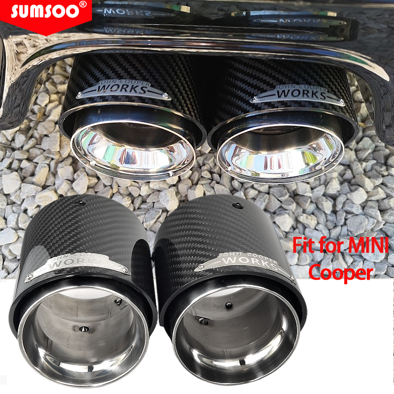 SUMSOO-puntas de silenciador de escape de fibra de carbono para MINI Cooper S, F54, F55, F56, F57, F60, R55, R56, Cooper S, calidad superior, 1 pieza, nuevo