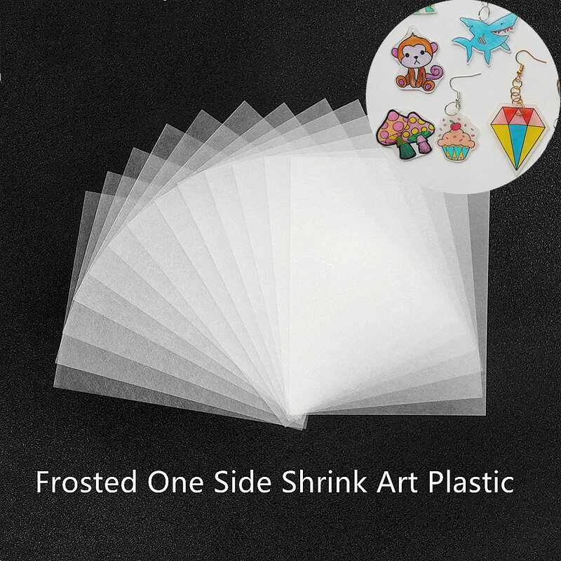20Pcs Heat Shrink Plastic Sheet Shrinkles Film Paper Creative Handmade DIY Art Shrinking Keychain Crafts Supplies for Kids Gift
